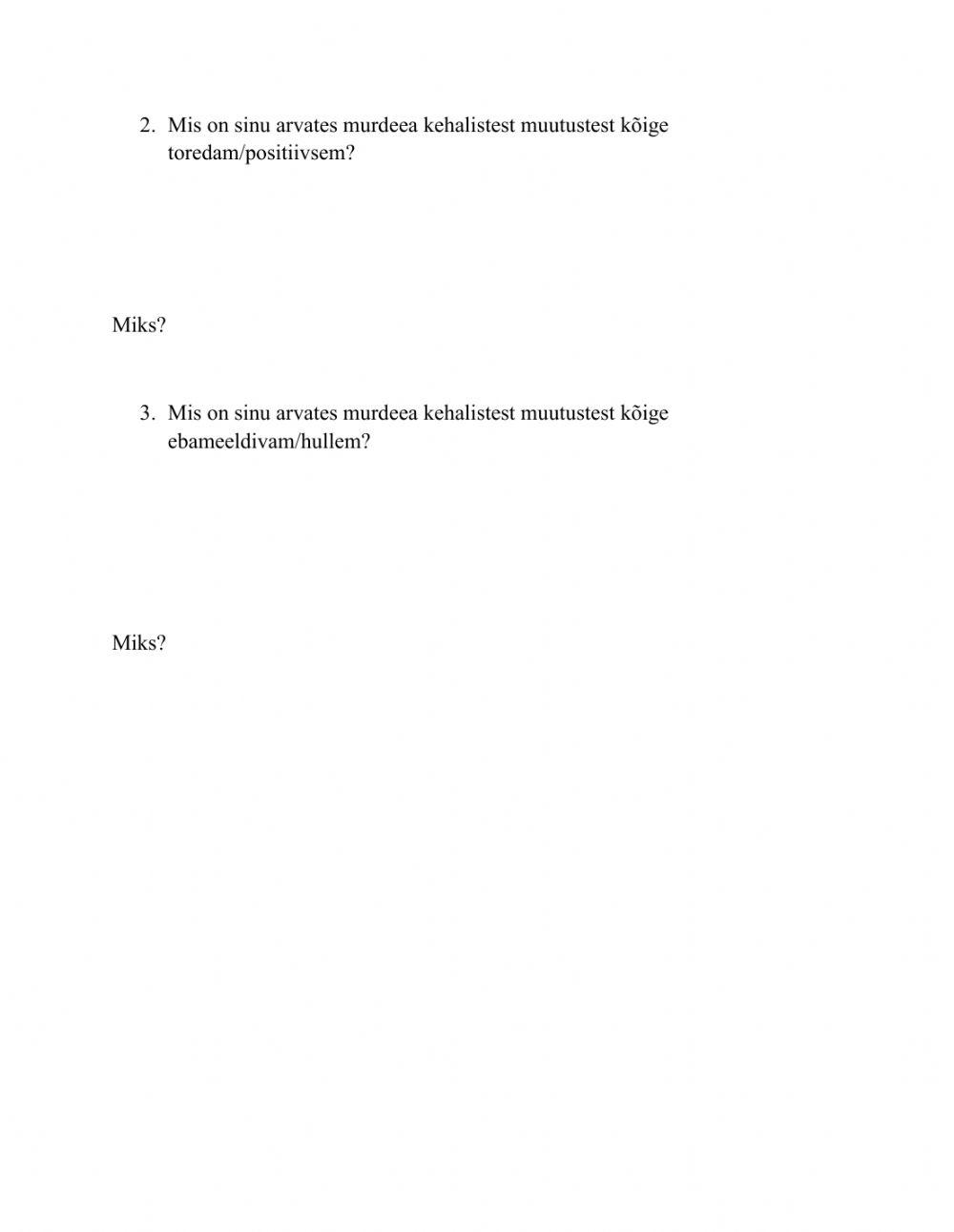 Murdeea kehalised muutused