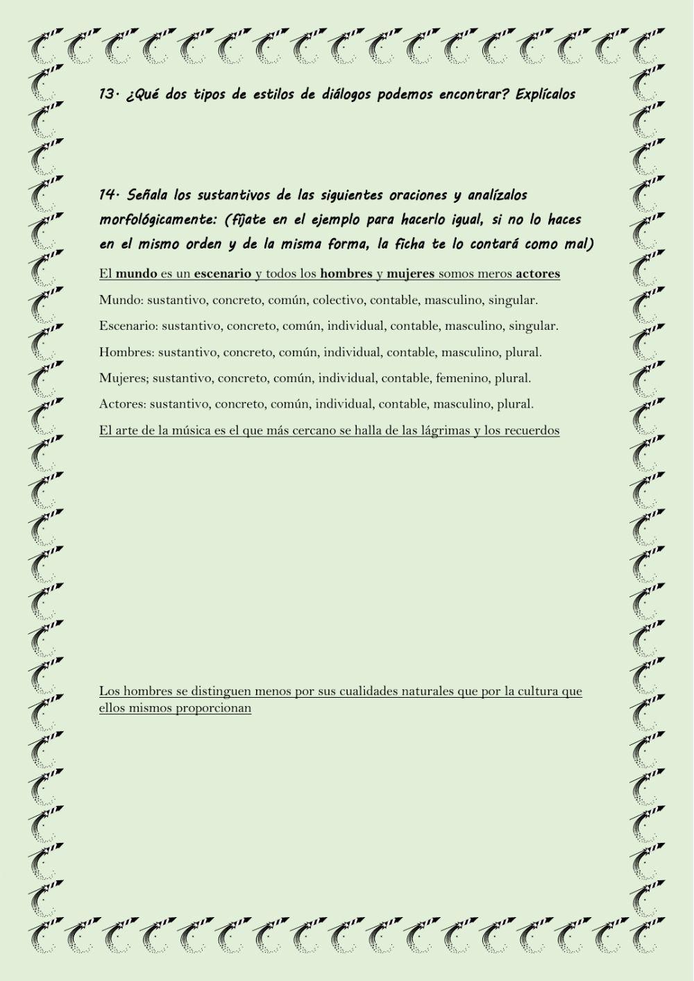 Analisis morfologico de palabras