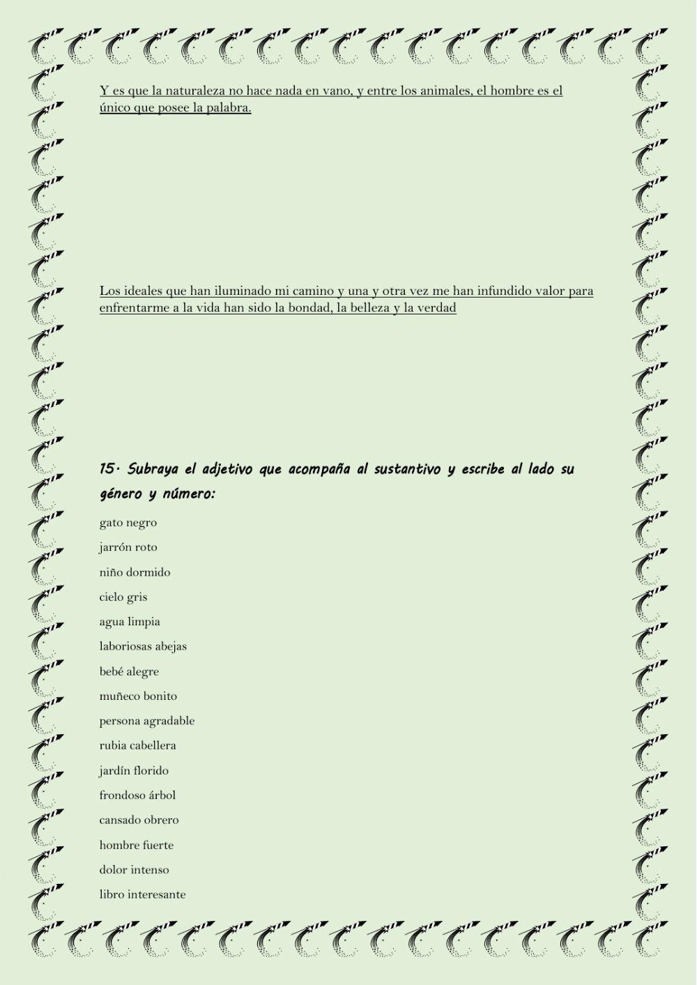 Analisis morfologico de palabras