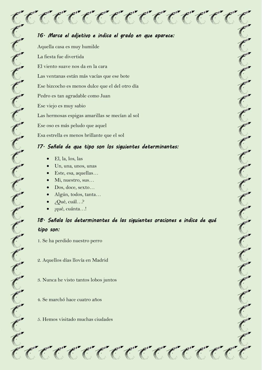 Analisis morfologico de palabras