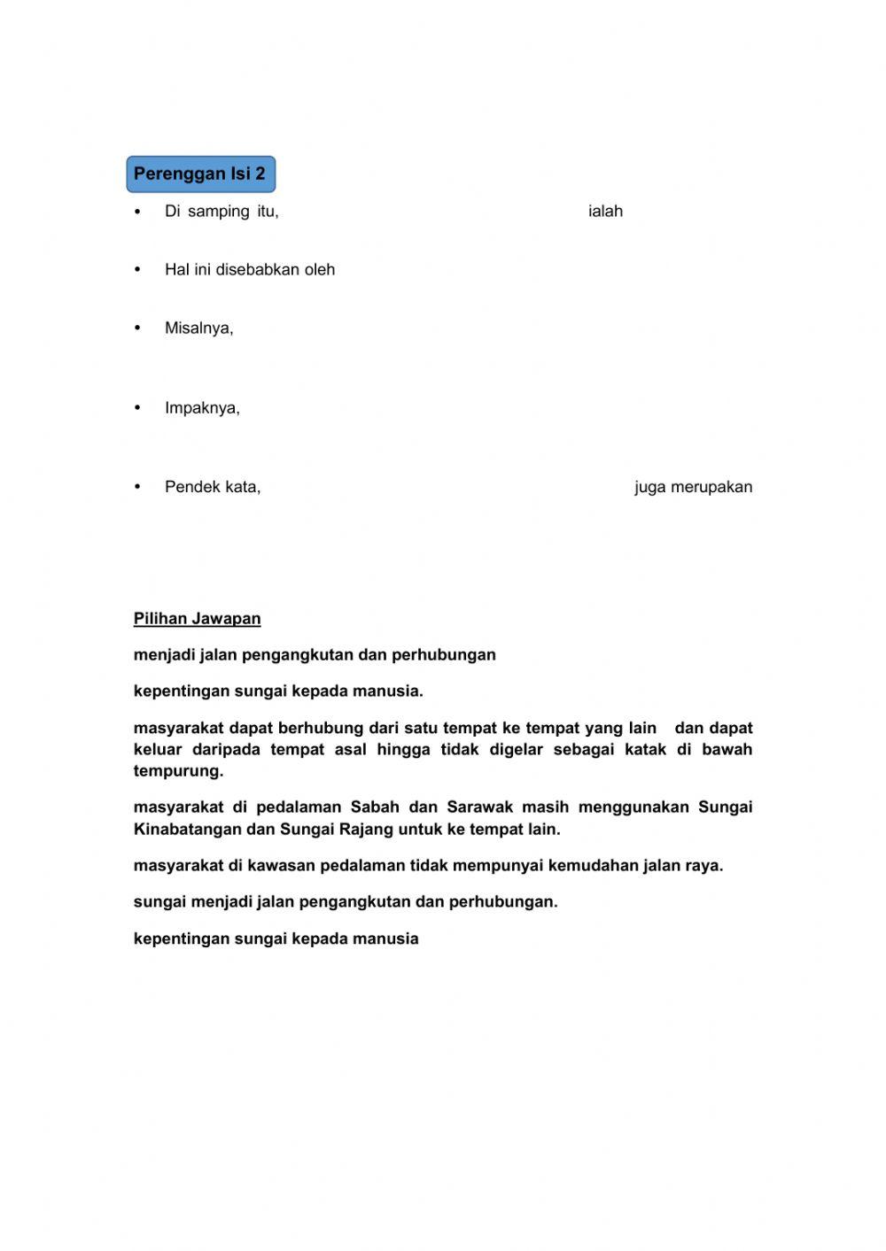 Karangan :kepentingan sungai