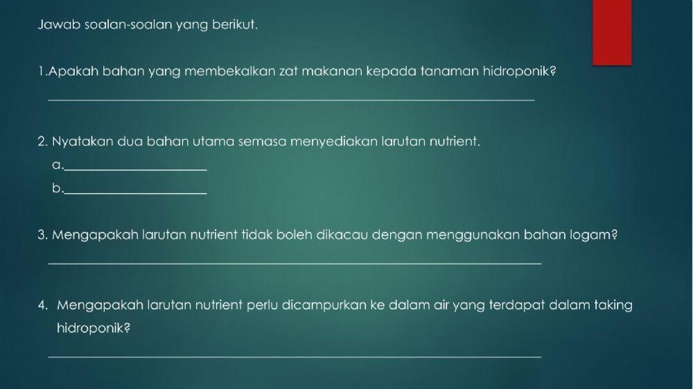 Teknologi Pertanian-Penyediaan Larutan Nutrien