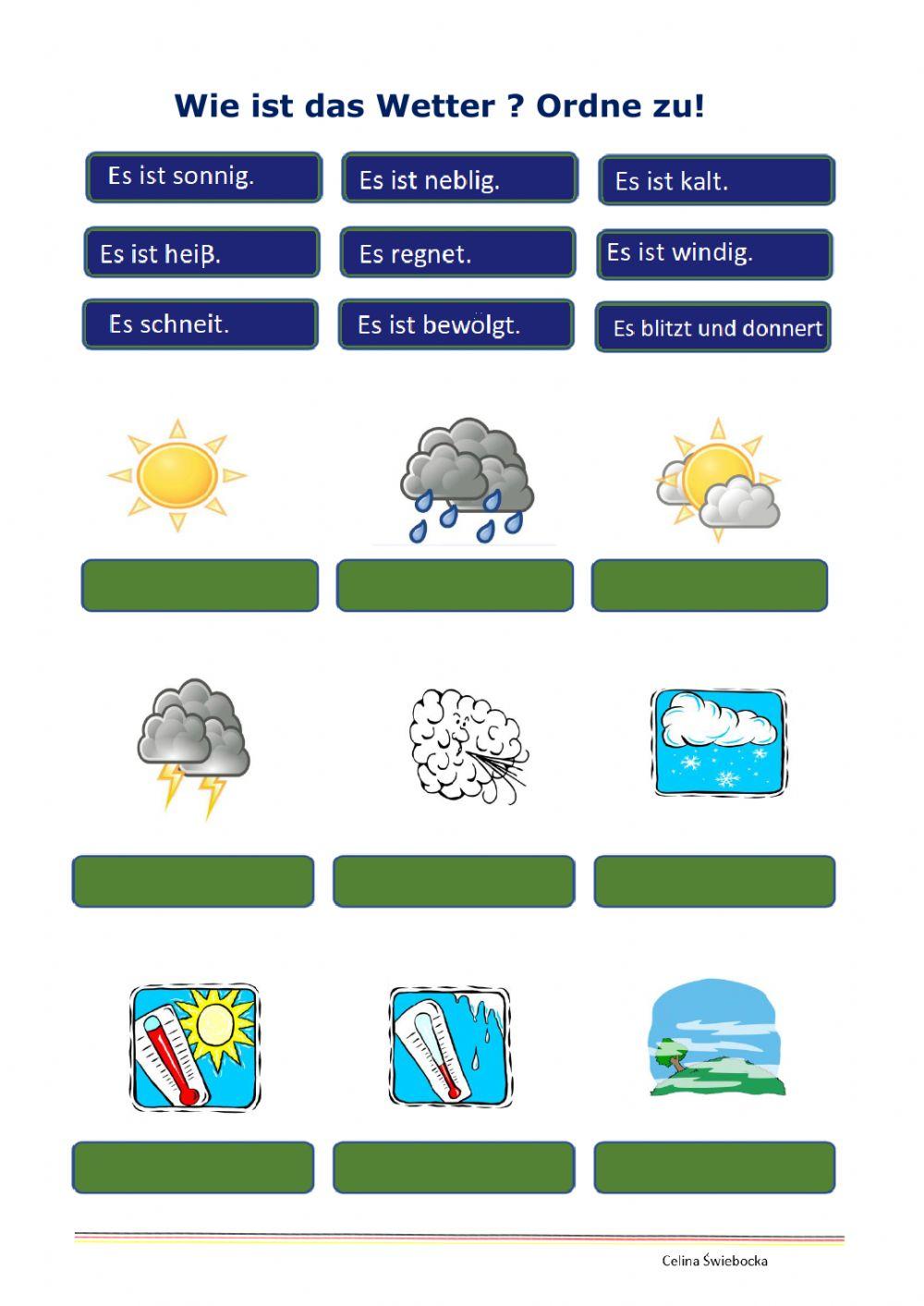 Das Wetter activity for 8 | Live Worksheets
