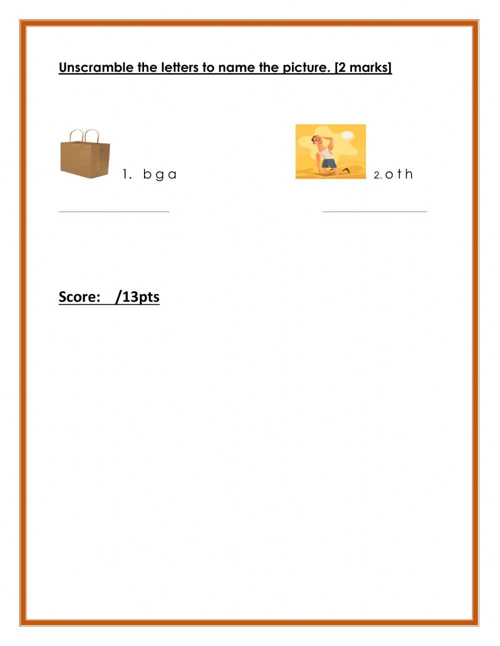 Spelling and Phonics (Grade 1)