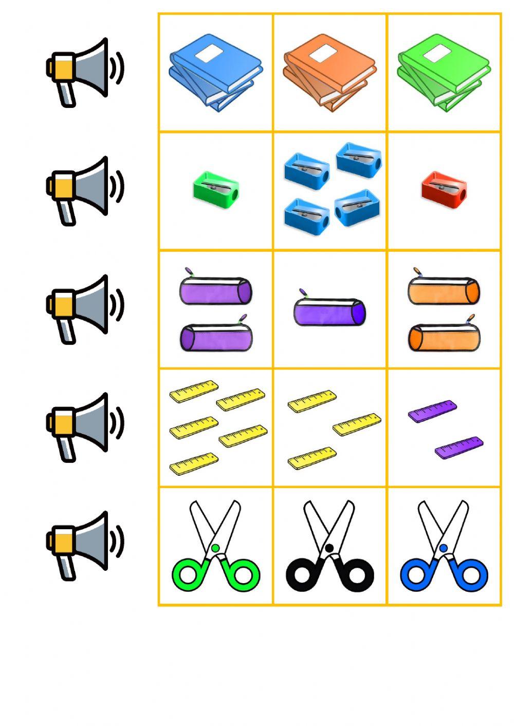 Revision: numbers 1-10, school objects, toys