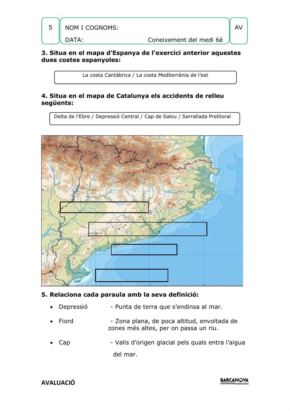 El Relleu d'Europa, Espanya i Catalunya