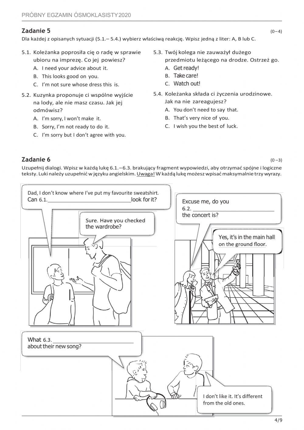 Egzamin óesmoklasisty próbny