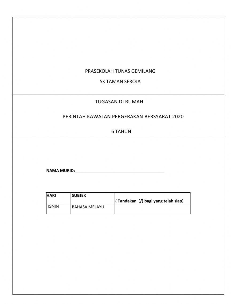 Tugasan pkpb bm (6tahun) 7.12.2020