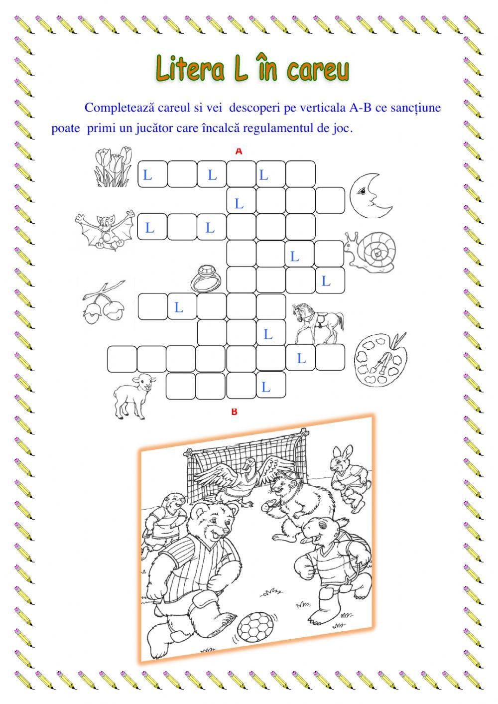 Litera  l  în careu