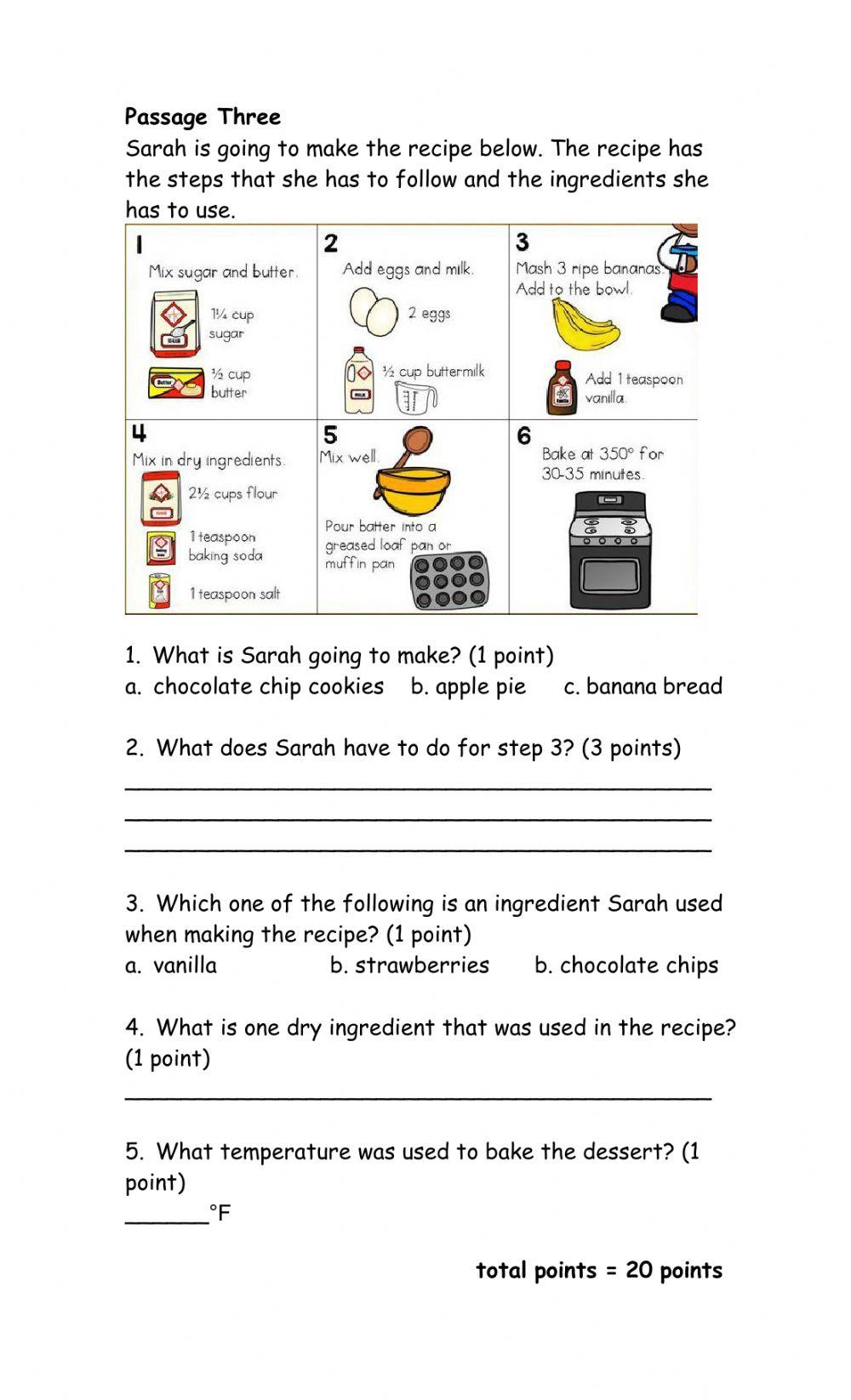 Reading Comprehension Christmas Term Exam 2020 Grade 4