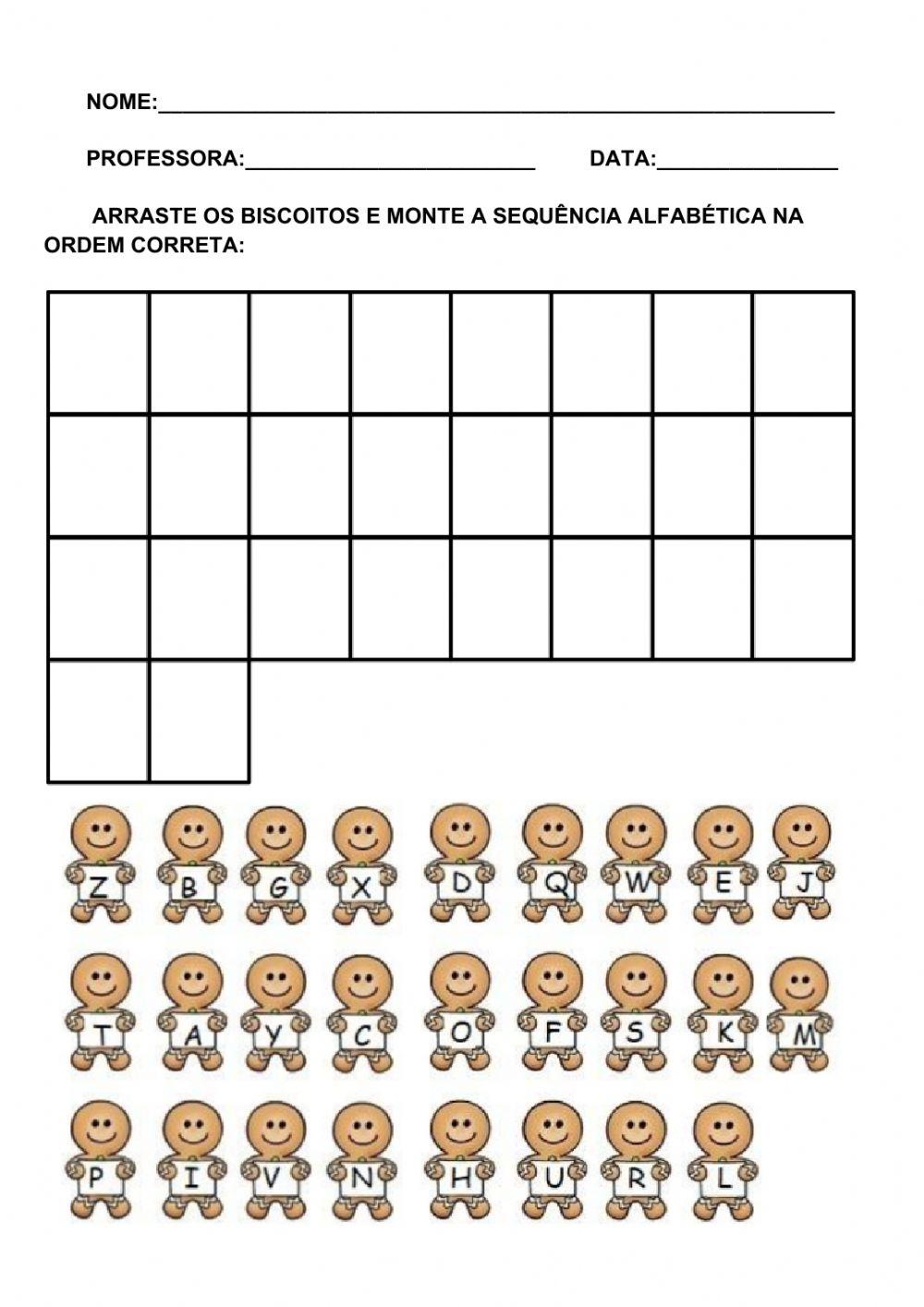 Sequência alfabética NATAL