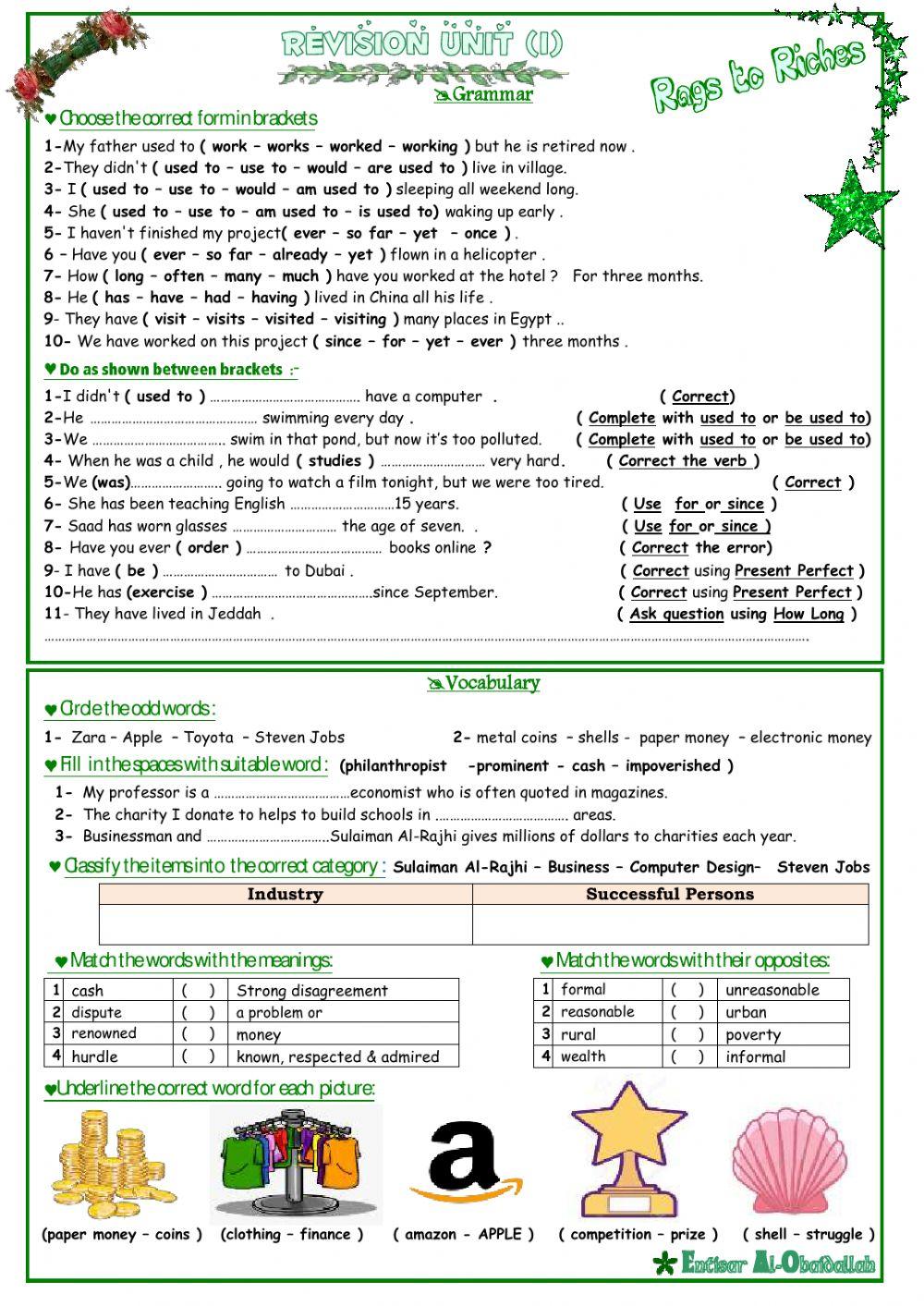 MG5 Unit 2 Revision MG5 Unit 2 Revision