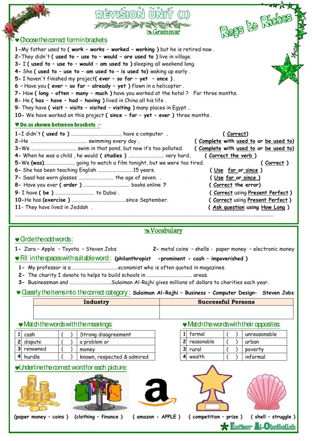 MG5 Unit 2 Revision