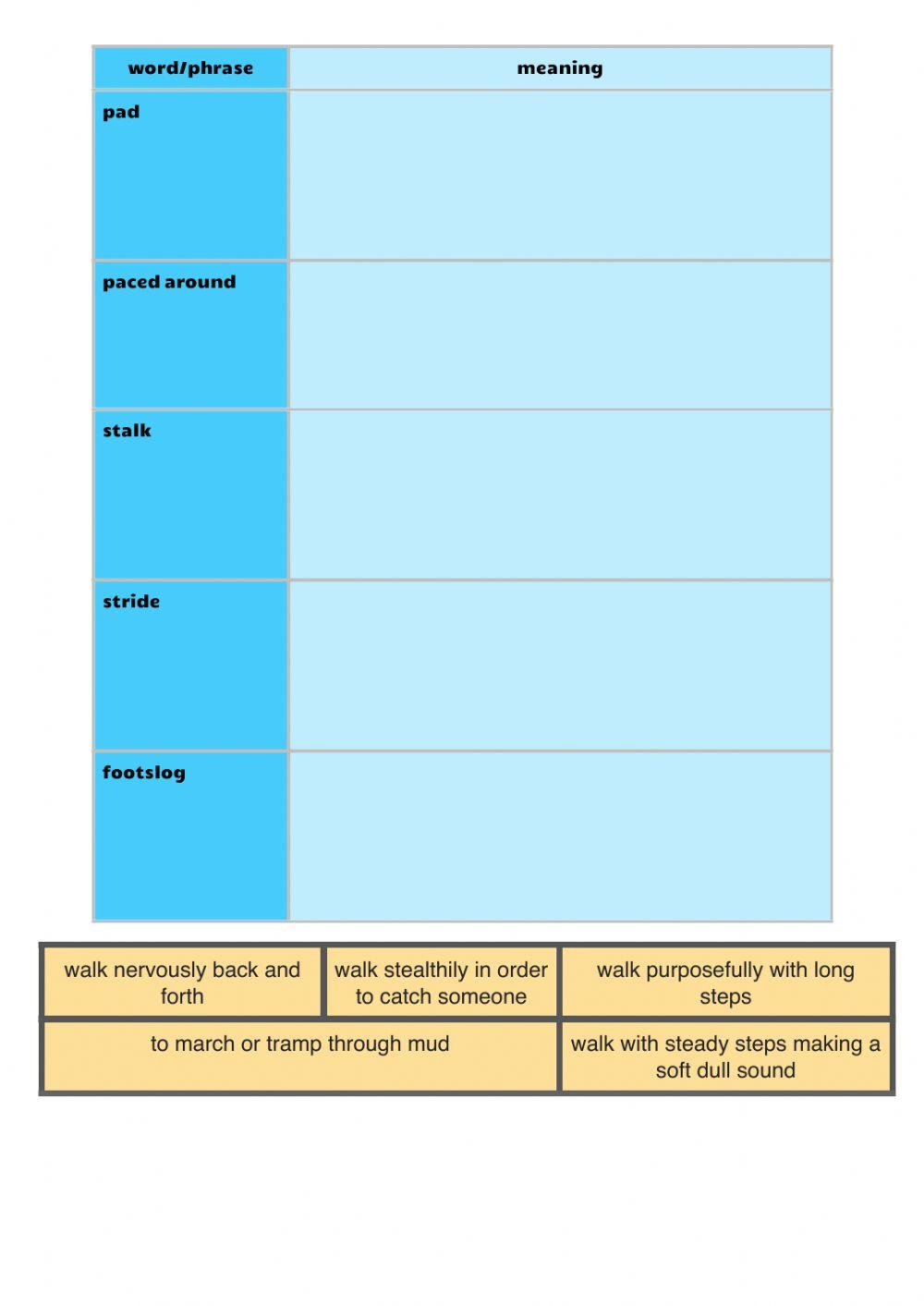 Walk Cycles workbook P3-4 Part B