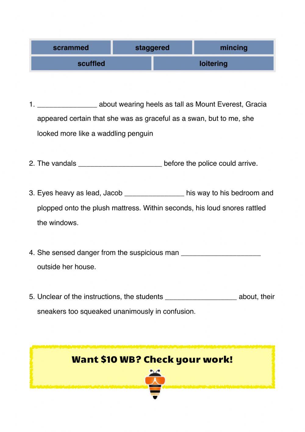 Walk Cycles workbook P3-4 Part C