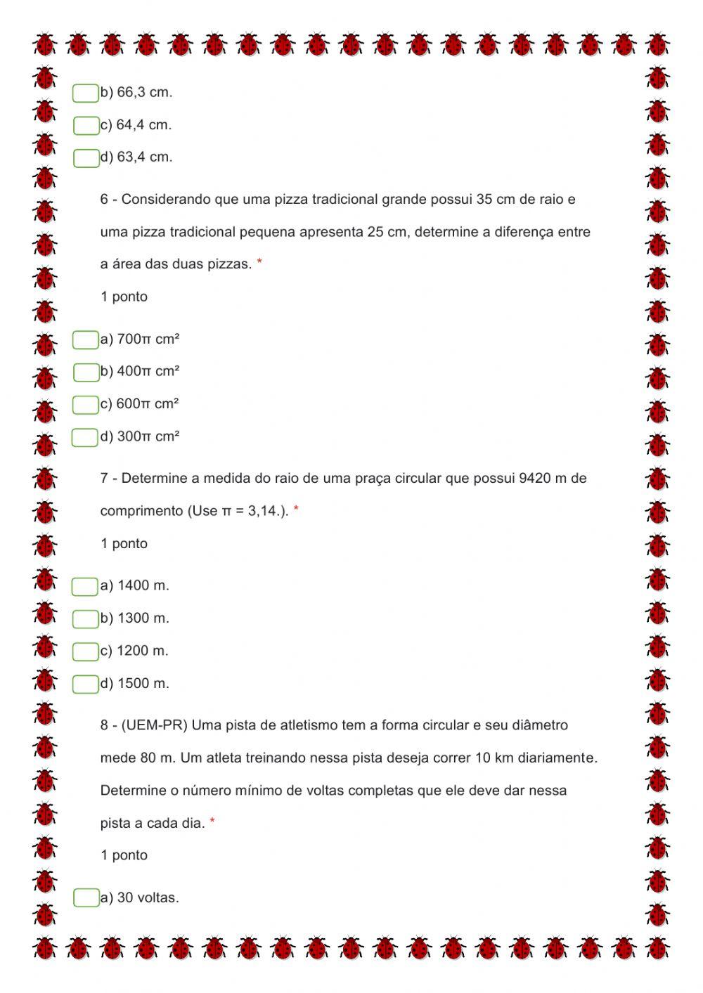 Circunferência e Círculo