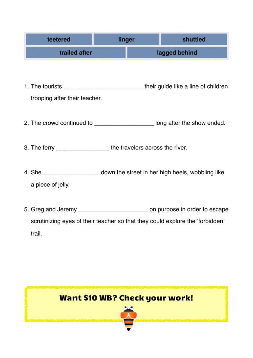 Walk Cycles workbook P5-6 Part D