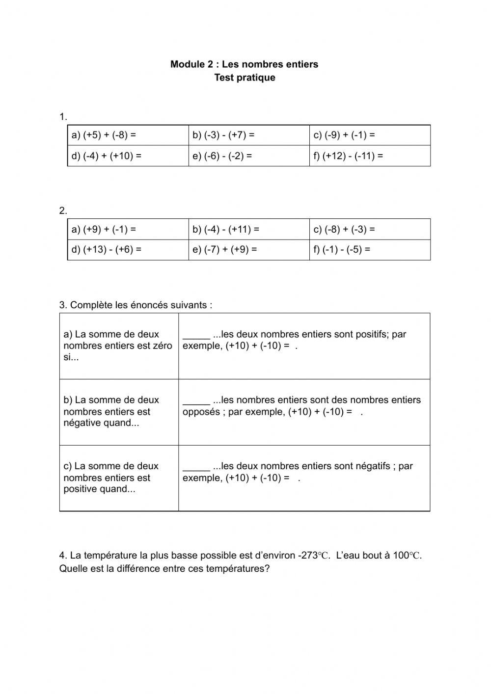 Module 2 - Test pratique