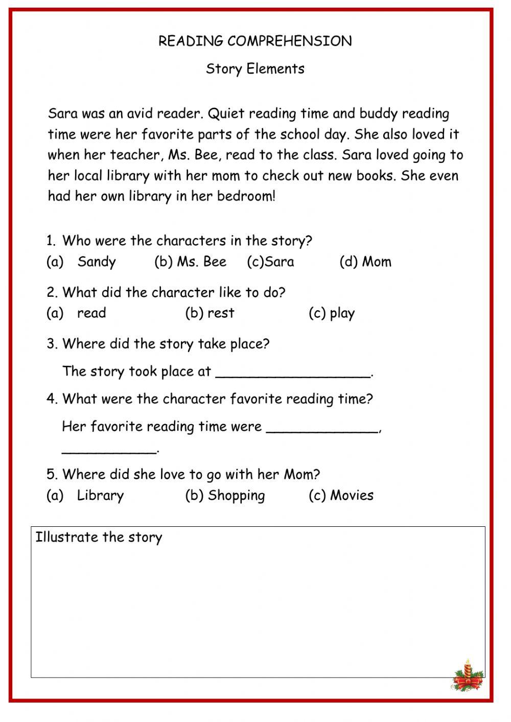 Reading Comprehension Christmas Exam