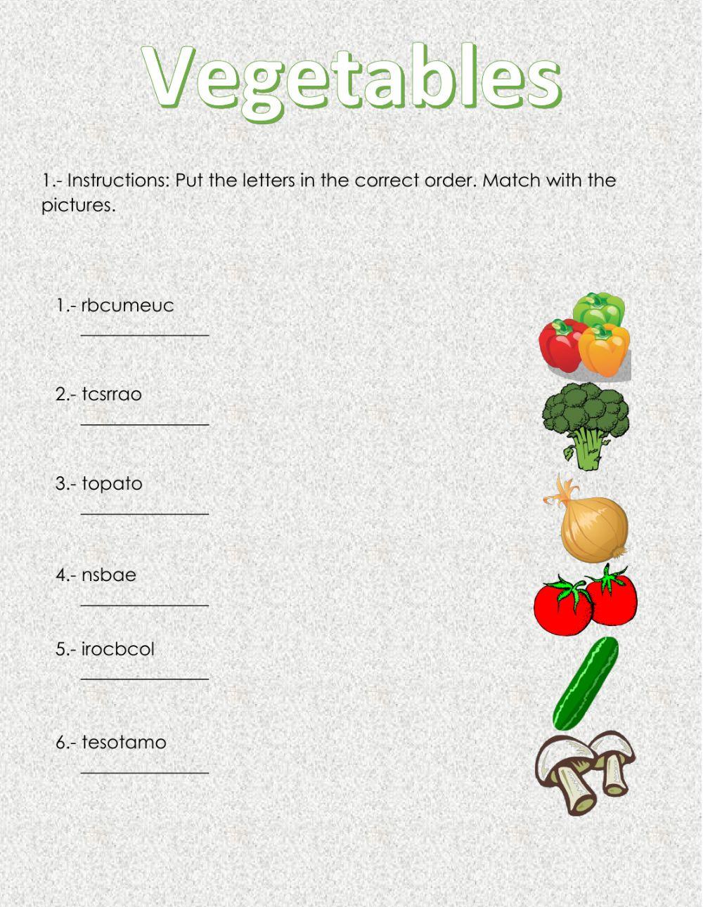 Vegetables-There is-There are