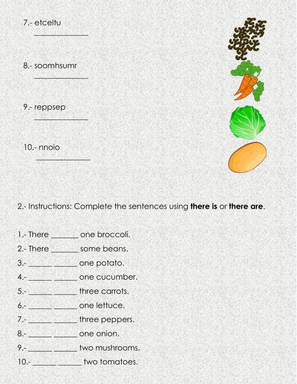 Vegetables-There is-There are