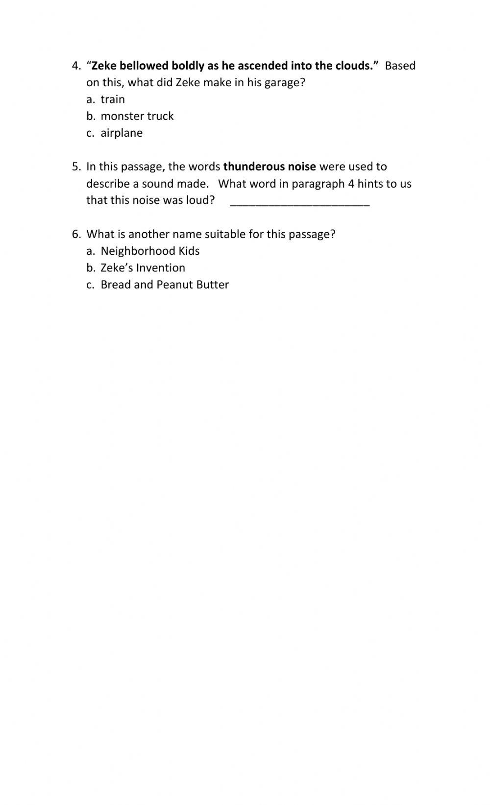 reading comprehension exam 2