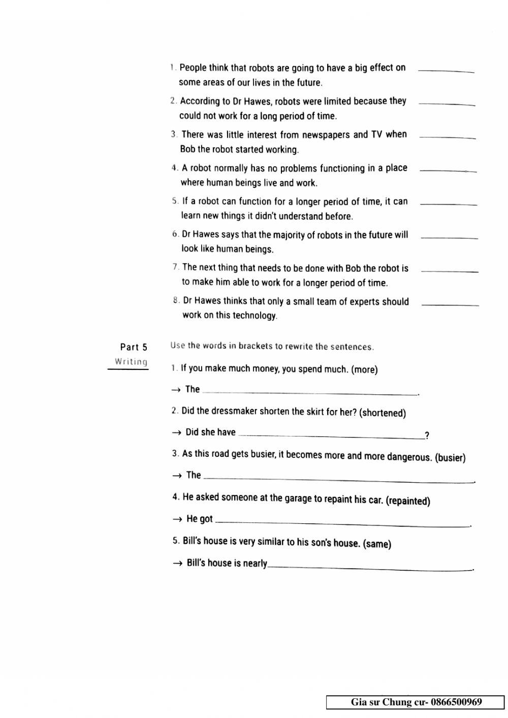 Lớp 12 - Kiểm tra 45 phút Unit 6,7