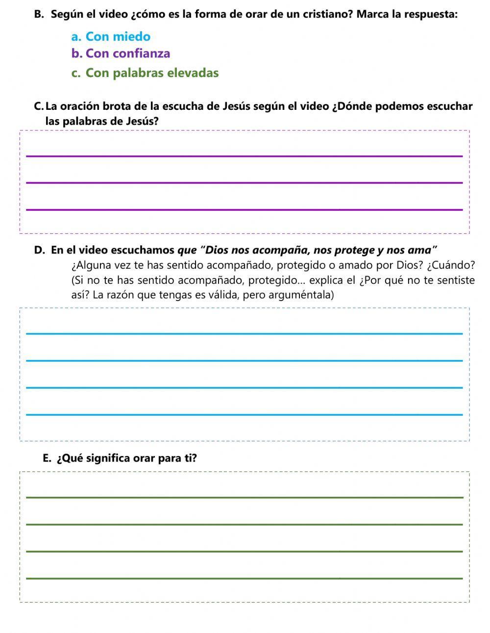 5to religión Refuerzo académico