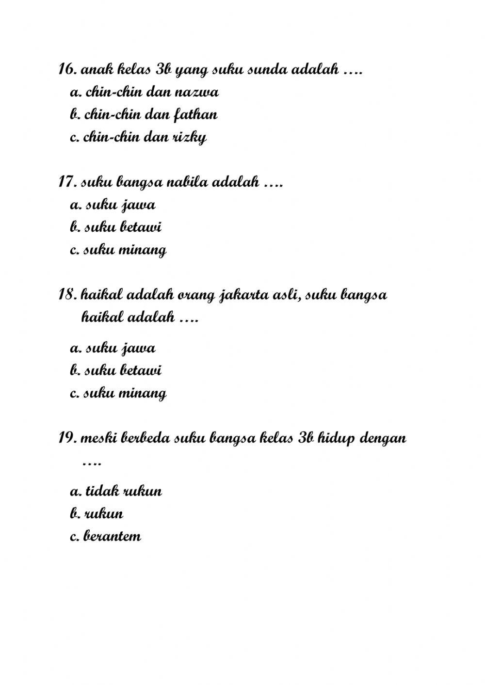 Penilaian Akhir Semester Bahasa Indonesia