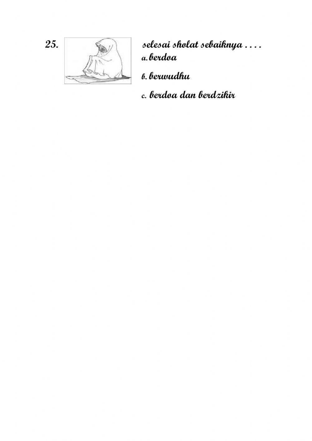 Penilaian Akhir Semester Pendidikan Agama Islam