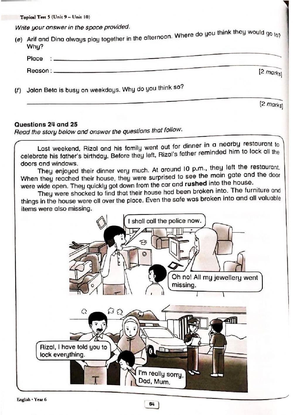 BI YEAR 6 TEST 5