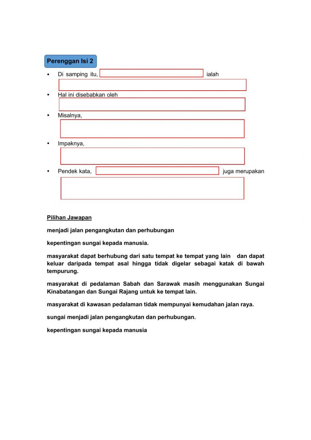 Karangan :kepentingan sungai