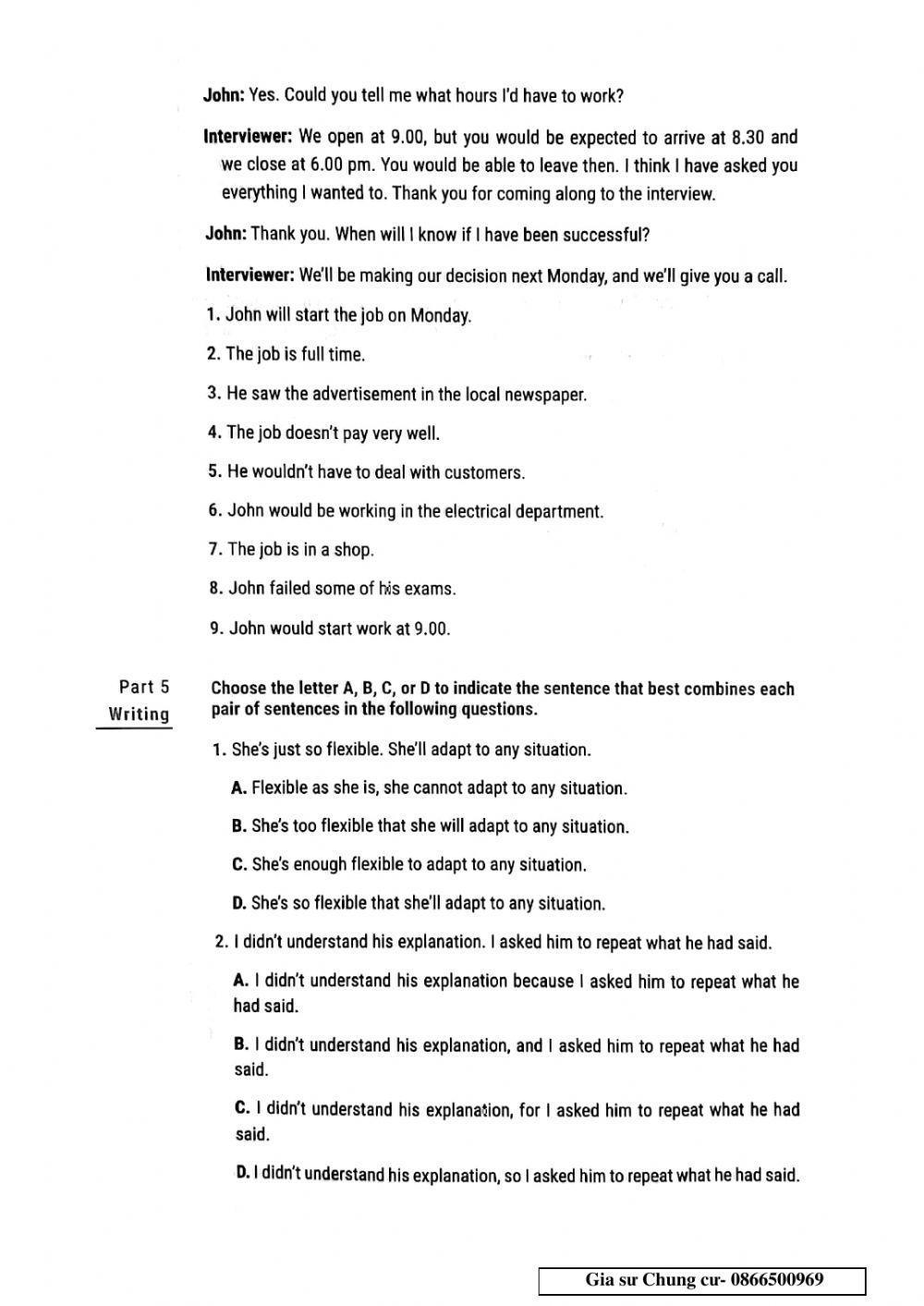 Lớp 12 - Kiểm tra 45 phút Unit 8, 9, 10