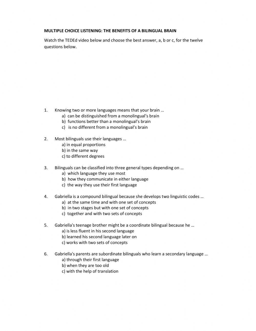 The Benefits of a Bilingual Brain