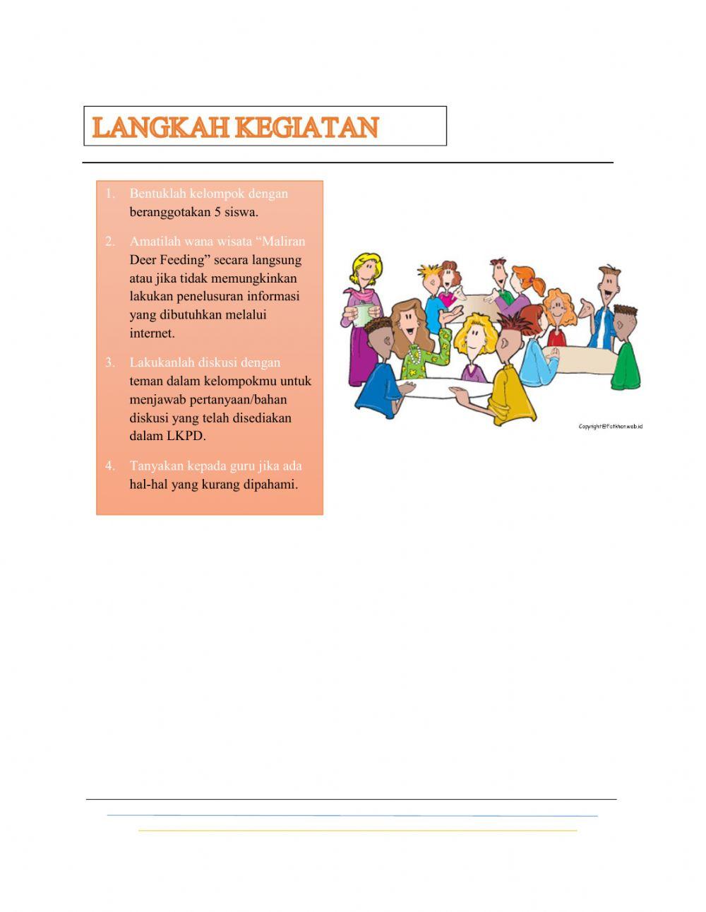 E-LKPD Berbasis Potensi Lokal Wana Wisata -Maliran Deer Feeding-