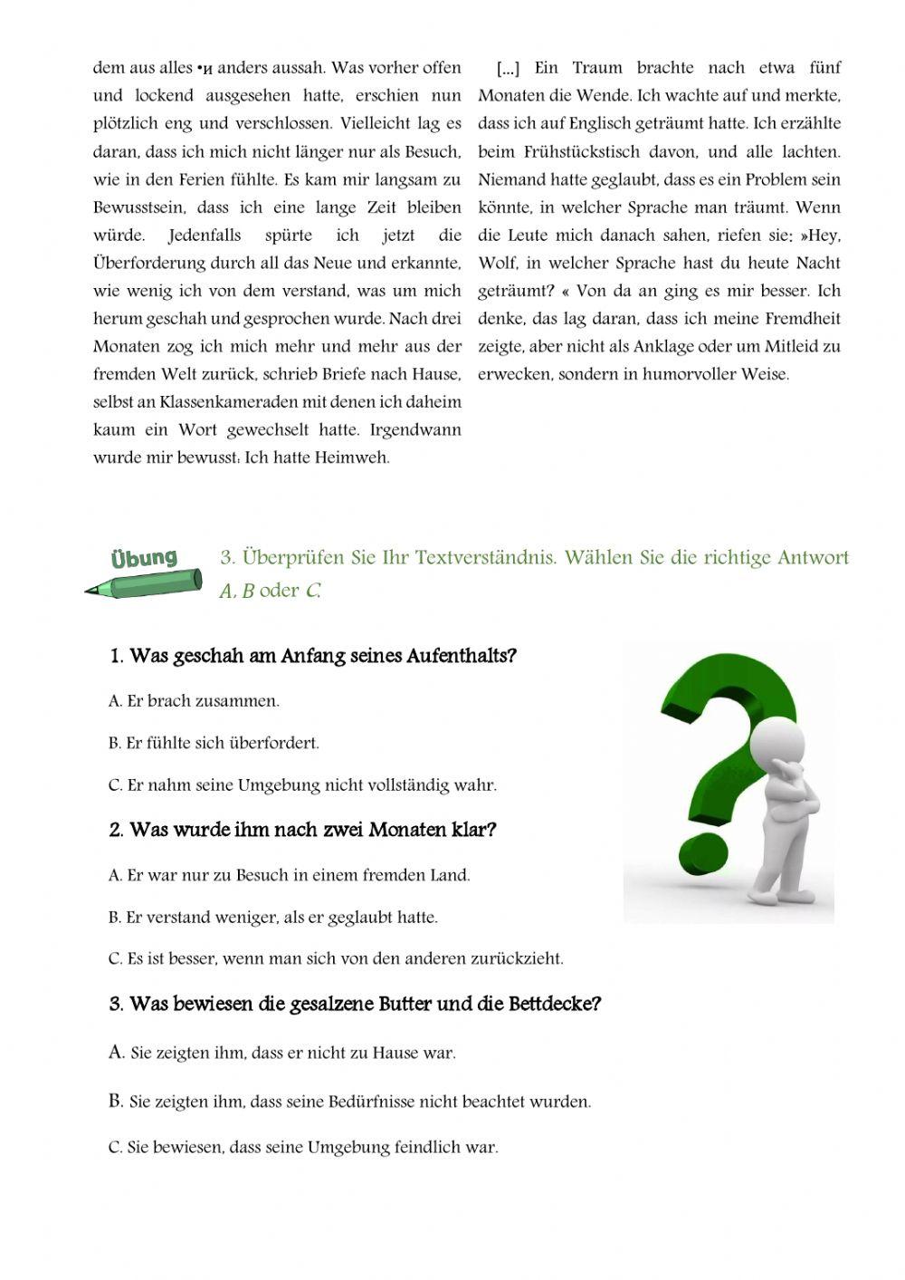 Leseverstehen-Kulturschock