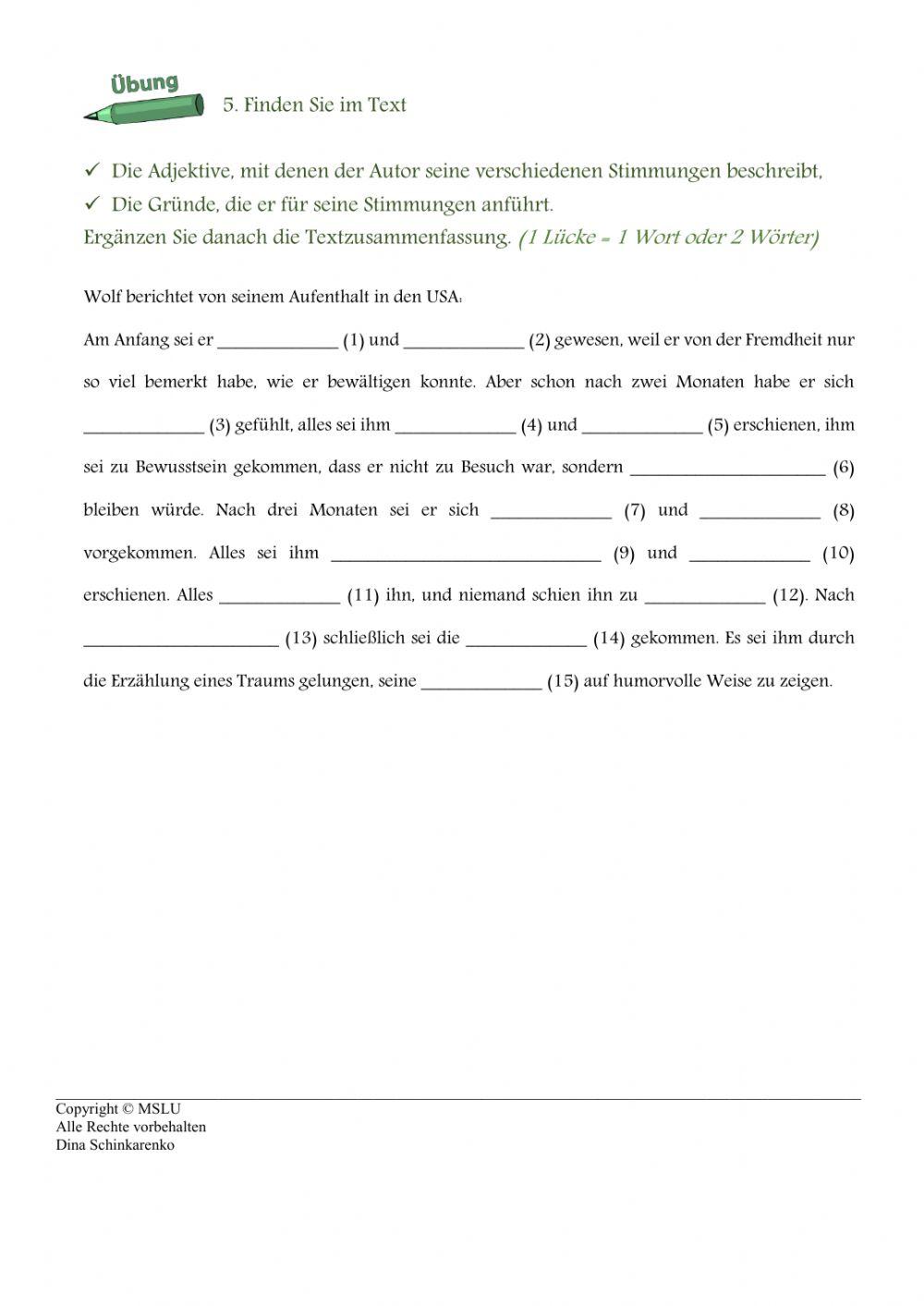 Leseverstehen-Kulturschock