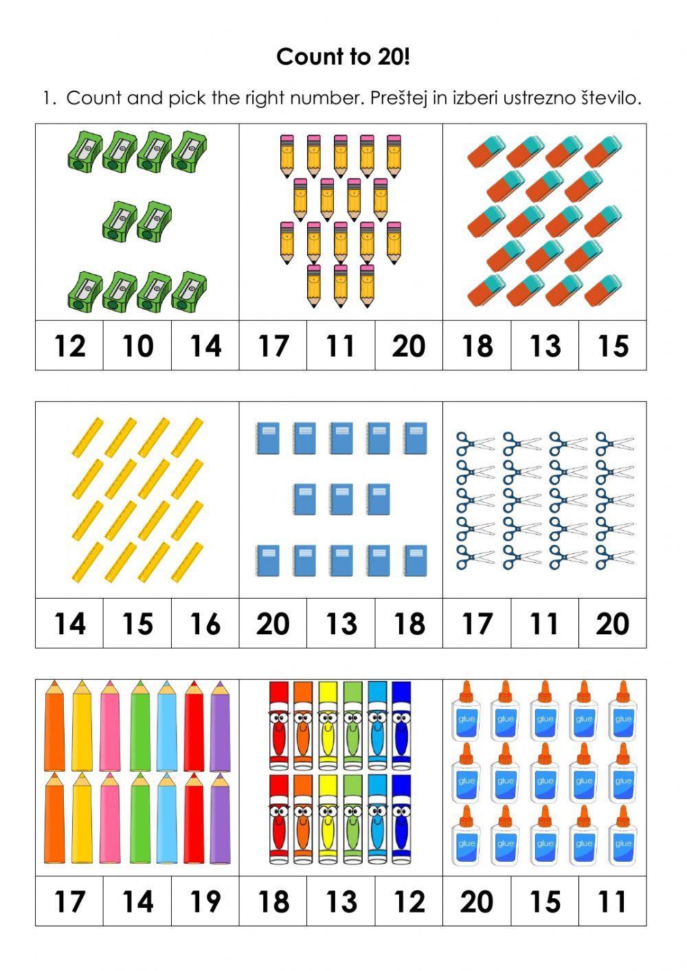 Counting to 20 Counting to 20