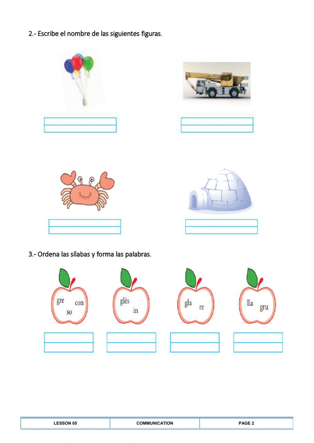 Sílabas trabadas -GR-GL