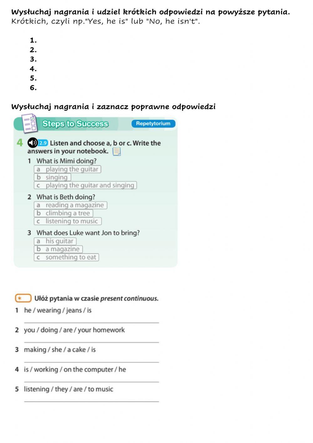Present Perfect - pytania i krótkie odpowiedzi
