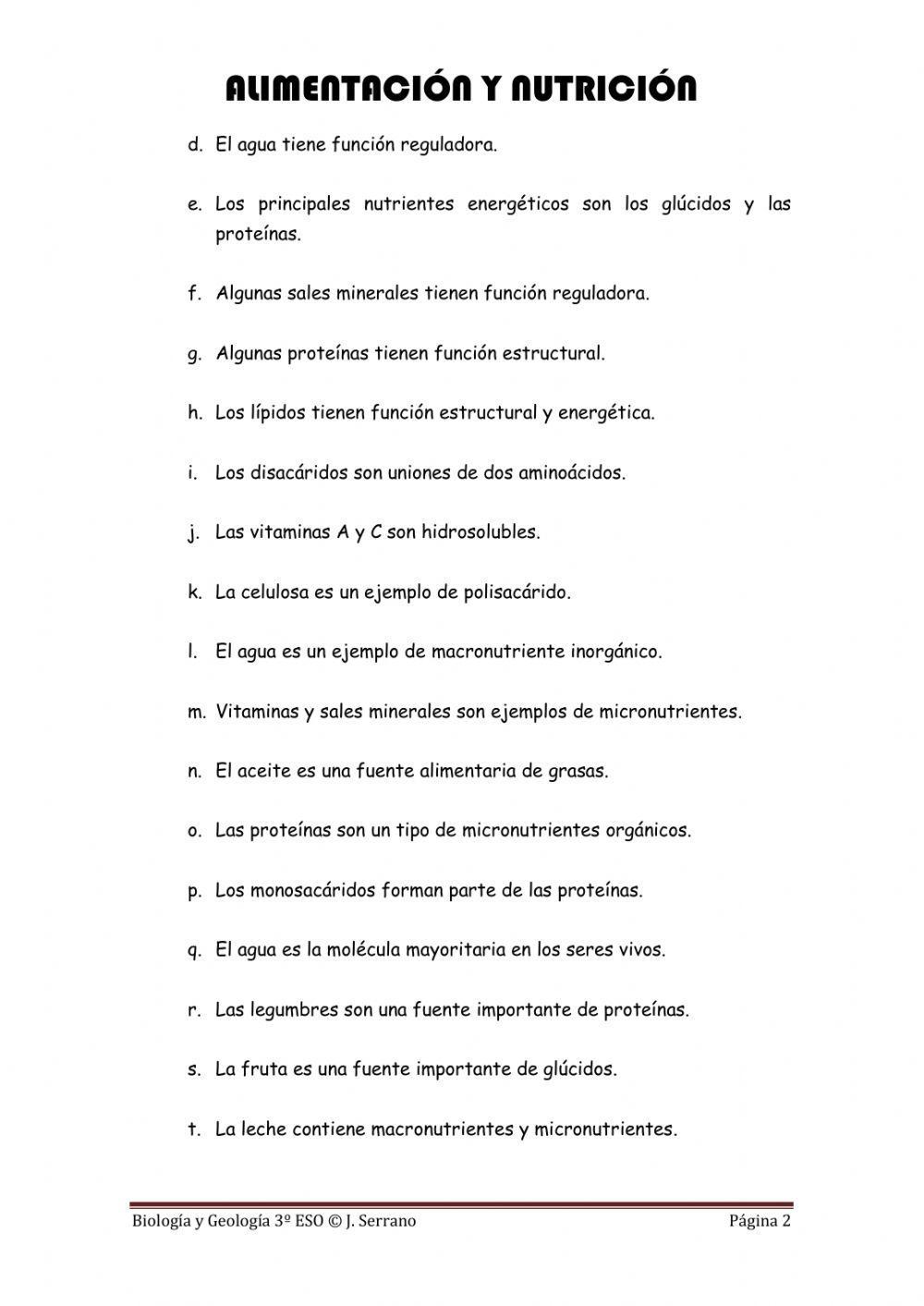 Alimentación y nutrición