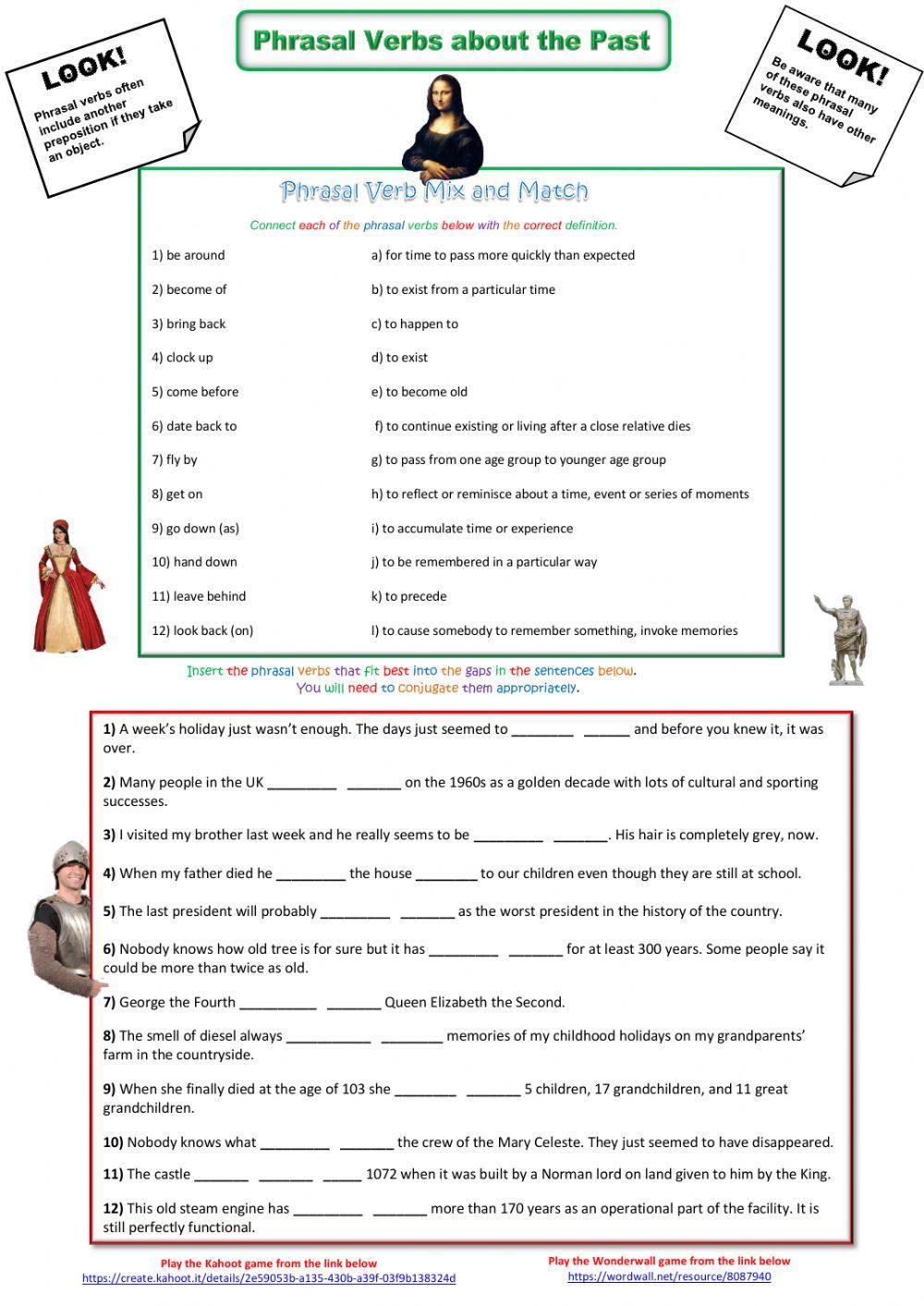 Phrasal Verbs about the Past - shorter version