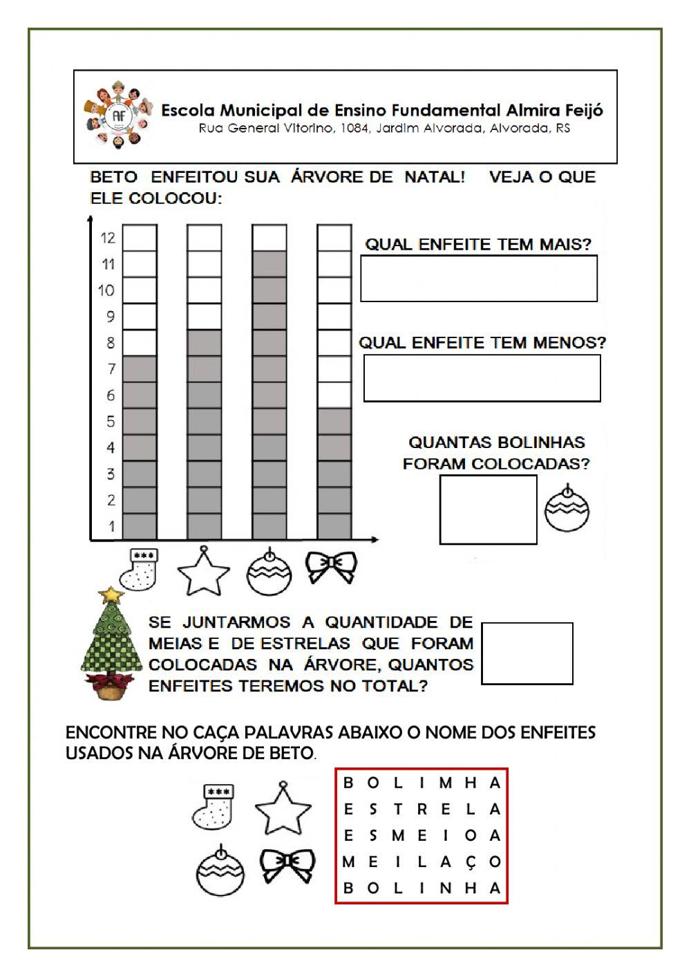 Caça palavras, gráfico