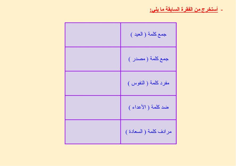 الفهم والاستيعاب - الأزهار