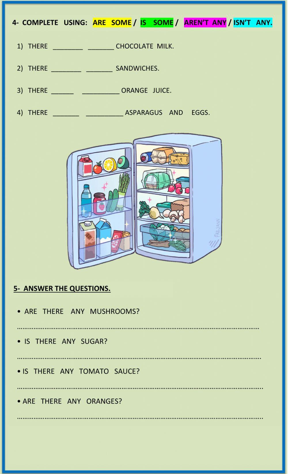 Some - any  - chores -  frequency   adverbs