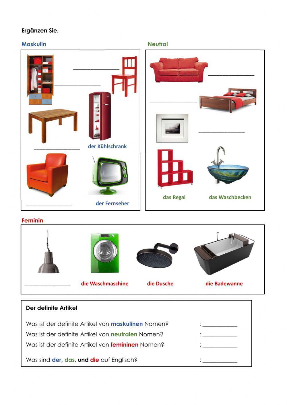 Die definiten Artikel