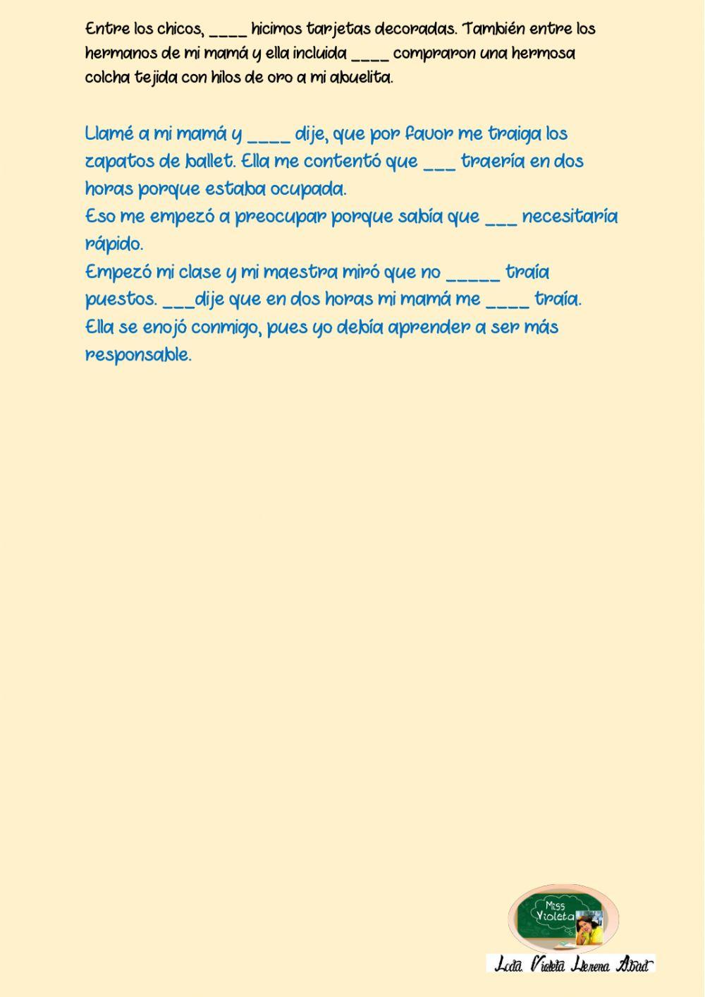 Objeto directo e indirecto