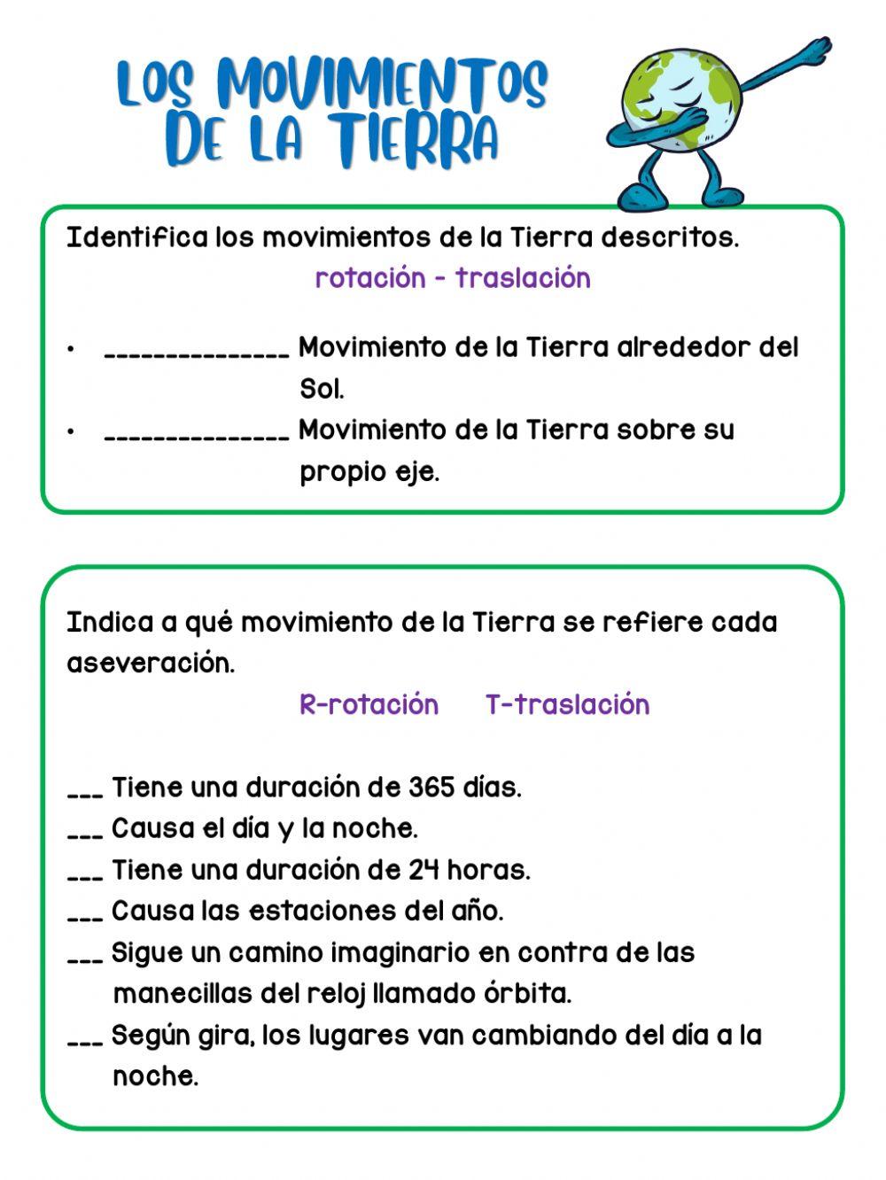 Los movimientos de la Tierra