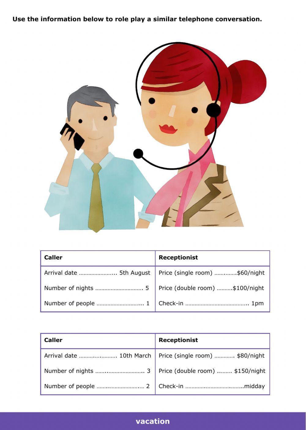 Vacation - Hotel reservation