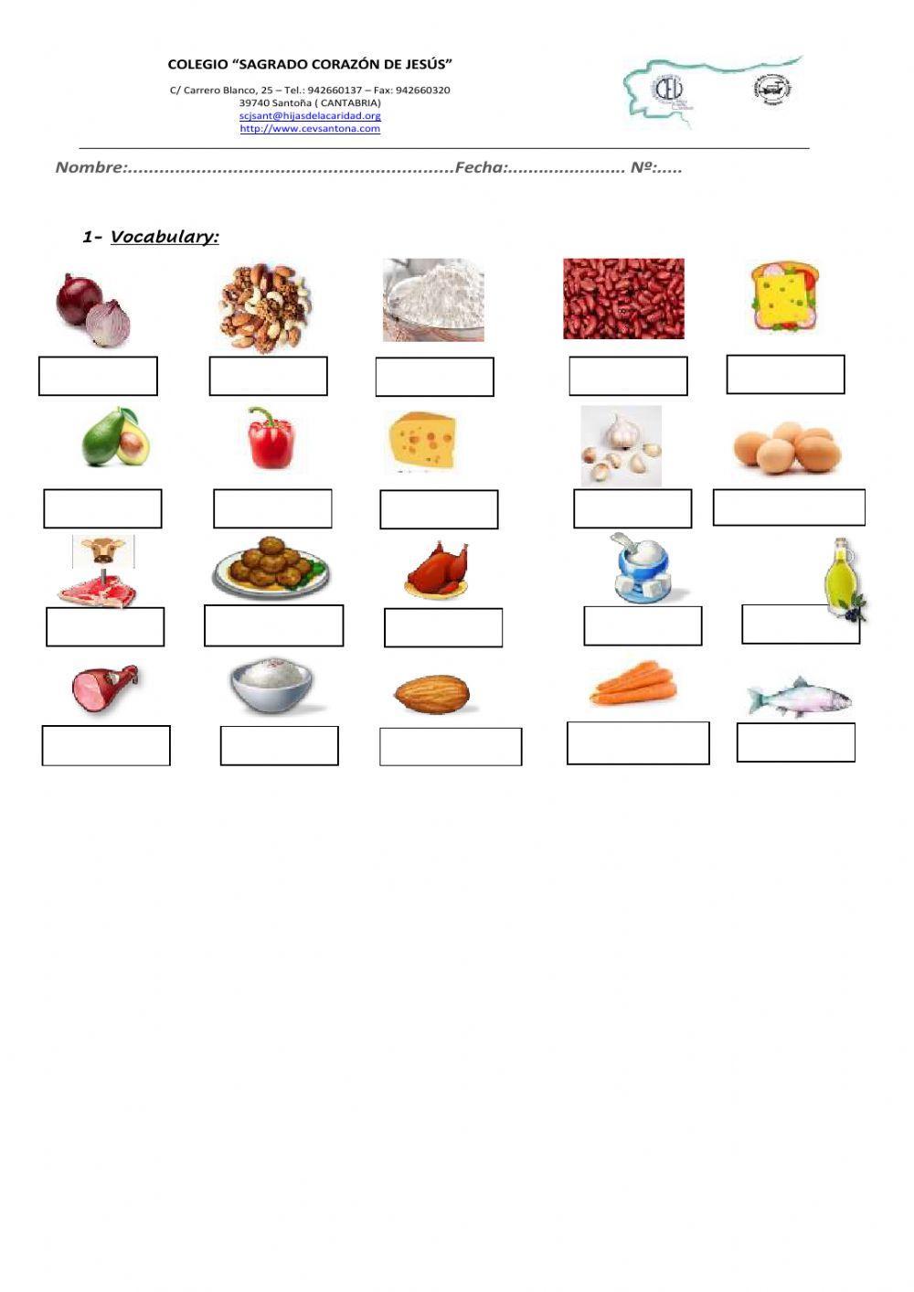 Unit 2 test (vocabulary)